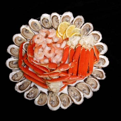 Deluxe Oyster Shrimp Crab Platter-Fresh